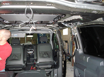 Demontage Dachhimmel Mercedes Viano - Mercedes Viano - Rckfahrkamera & 10 Zoll  - Demontage Dachhimmel Mercedes Viano -  